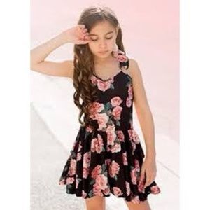 Joyfolie Aurelia Romper in black floral, size 6